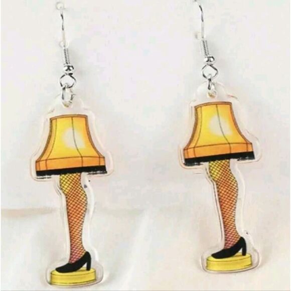 “The Christmas Story” High Heel Leg Lamp Acrylic Earrings - Picture 4 of 5